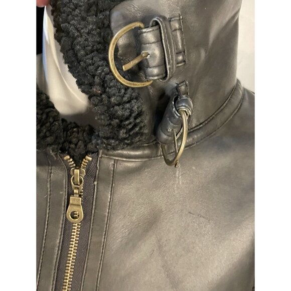 B.M.M. Los Angeles Faux Leather Motorcycle Jacket Brown Mens Medium Lined - Picture 11 of 16